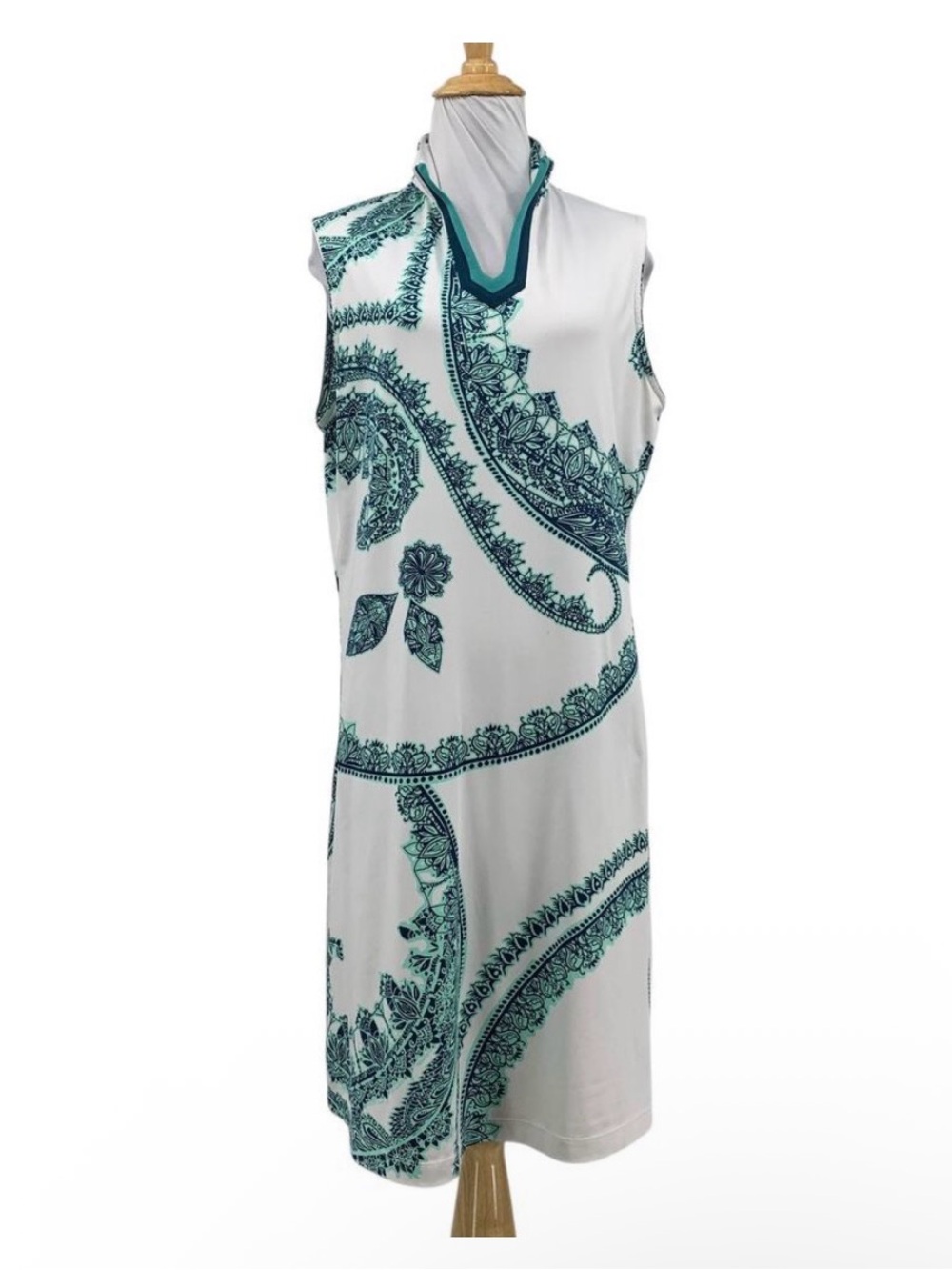 Tail Tech Dress Women L Large Paisley Sleeveless V Neck Performance